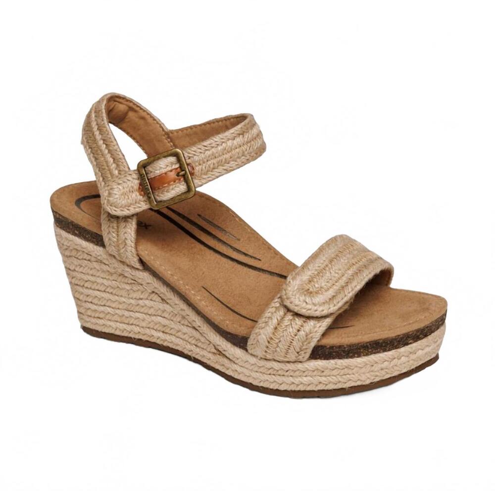 NEW AETREX women's sydney sandal in natural